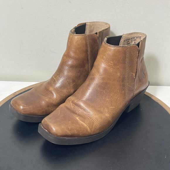 BOGS Gretchen Chelsea Boots Women 8 Brown Leather Waterproof Ankle Bootiesโ - Picture 4 of 11